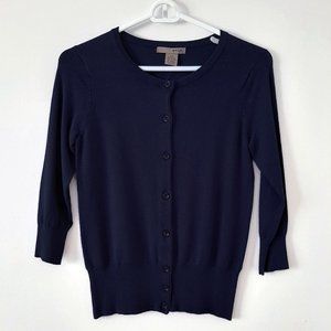 NWT Evie Cardigan Sweater, Dark Royal Navy Blue, Size PP